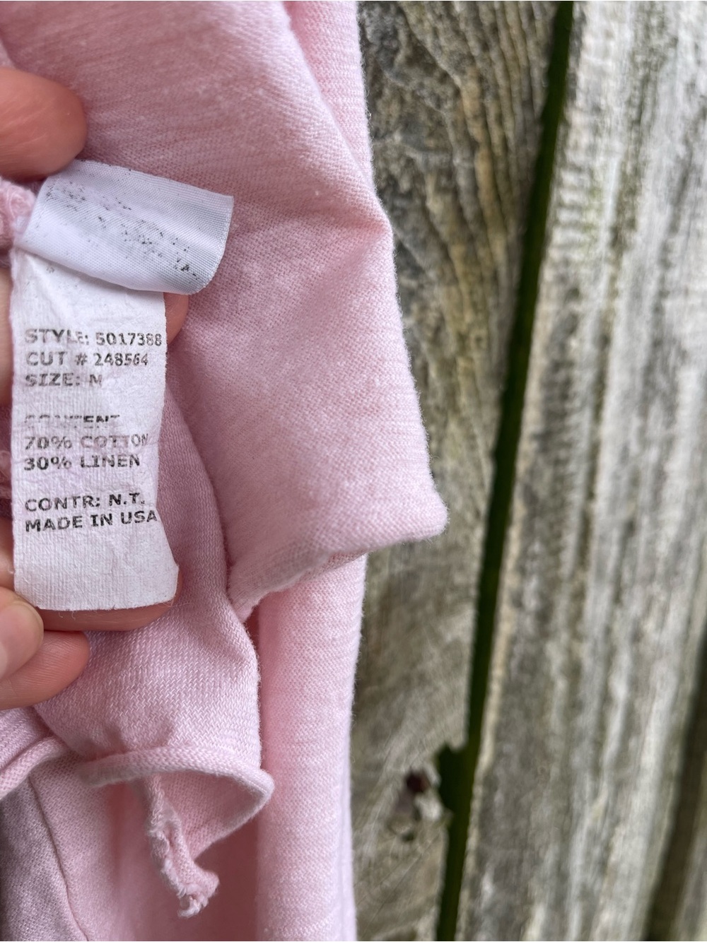 NWT Cut Loose Pink Cotton Linen Natural Fibers Crop Wrap Cardigan USA - Size M - Picture 6 of 11
